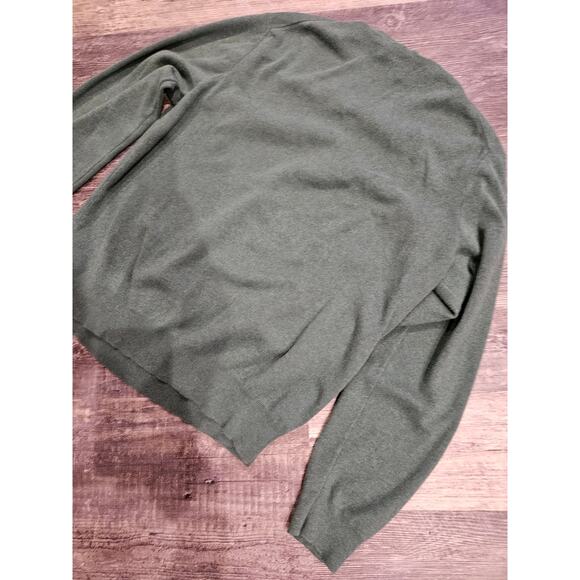 Ralph lauren Pima cotton hunter green mens pullover v neck light sweater large - Picture 8 of 10